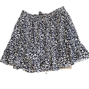 2/$30 𝅺&merci (en merci) Ladies Ruffled Leopard Print Mini Skirt BNWT